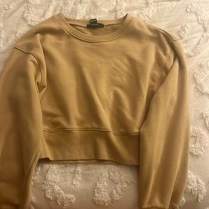 forever 21 cropped crew neck sweatshirt, size medium